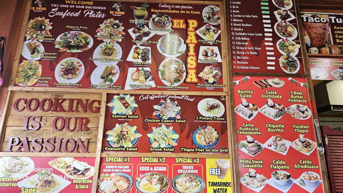 El Paisa Menu - Image 2