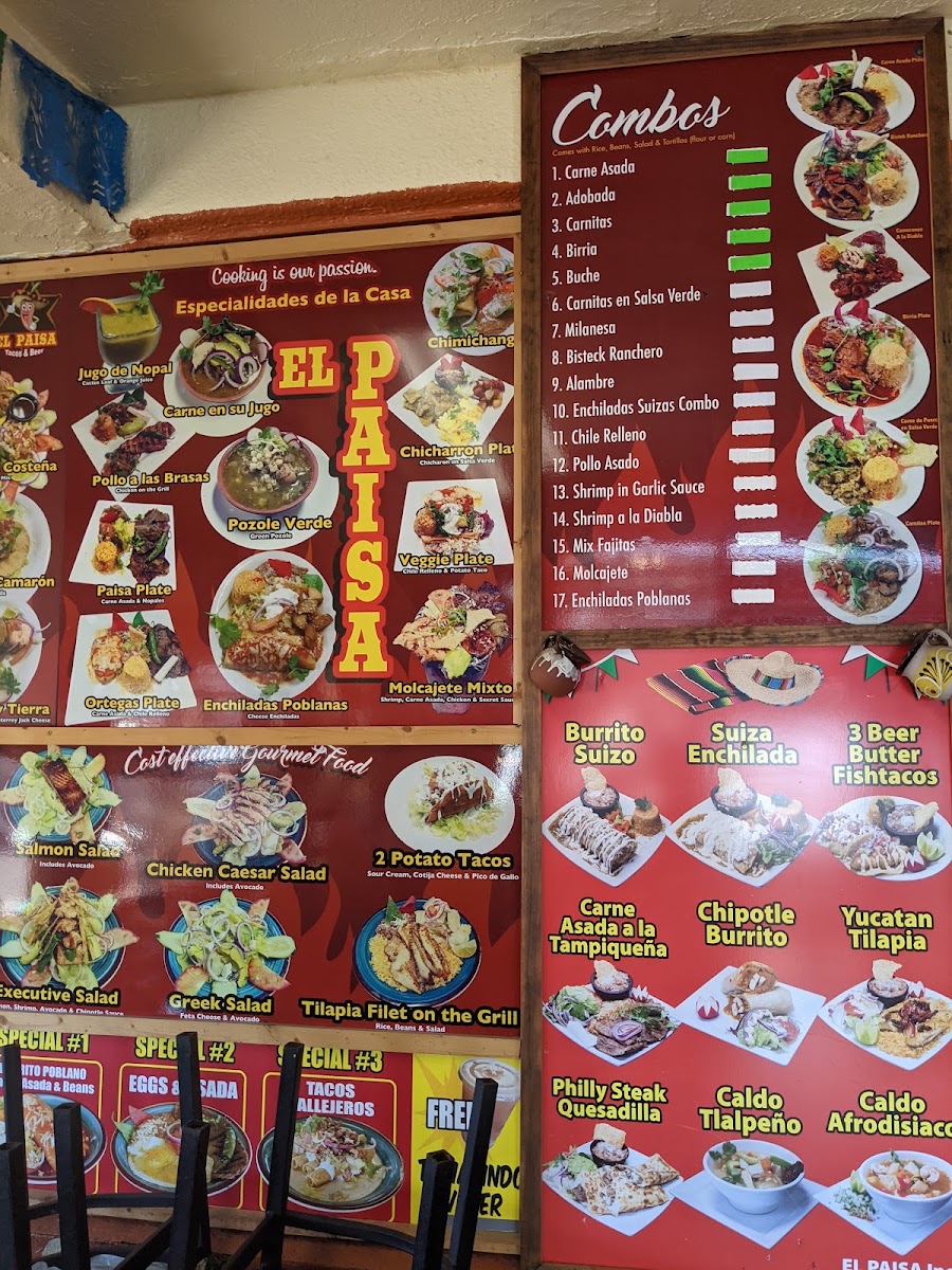 El Paisa Menu - Image 3